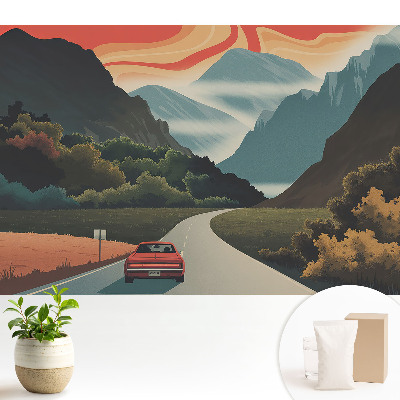 Tapeta na zeď Retro — výlet do hor