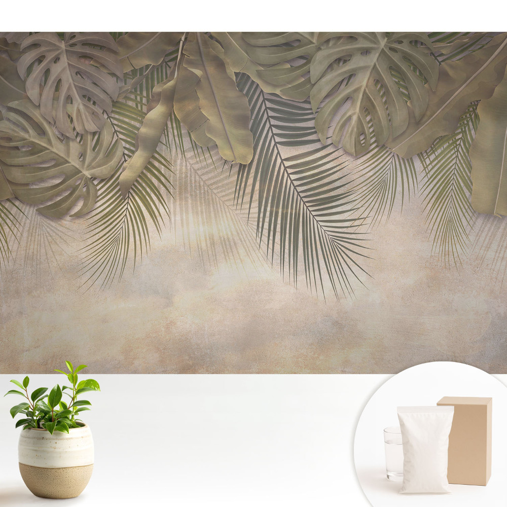 Tapeta Exotická elegance v přírodních odstínech