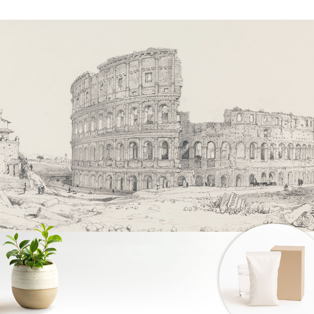 Tapeta na zeď s klasickou architekturou a jemným vzorem