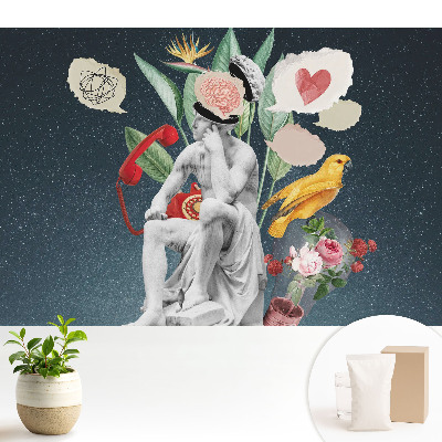 Samolepící tapeta s kreativní surrealistickou koláží