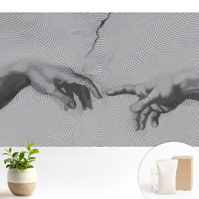 Tapeta s motivem ruky v soustředných liniích