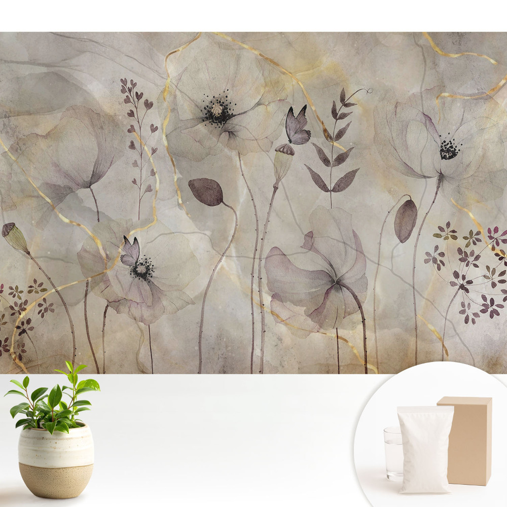 Tapeta na zeď Rustikální květiny s nádechem elegance