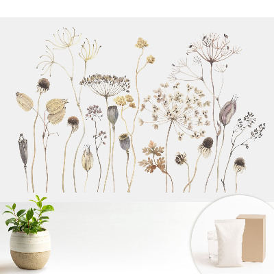 Tapeta s rustikálním motivem složení sušených rostlin