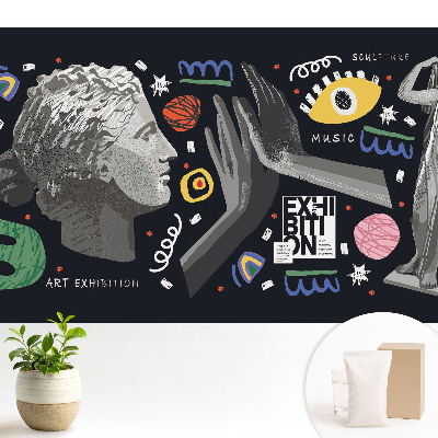 Tapeta do obyvaku Abstraktní umění a hudební motiv