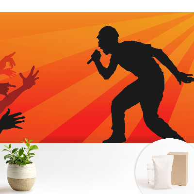 Tapeta do obývacího pokoje s motivem energie hudby a davu