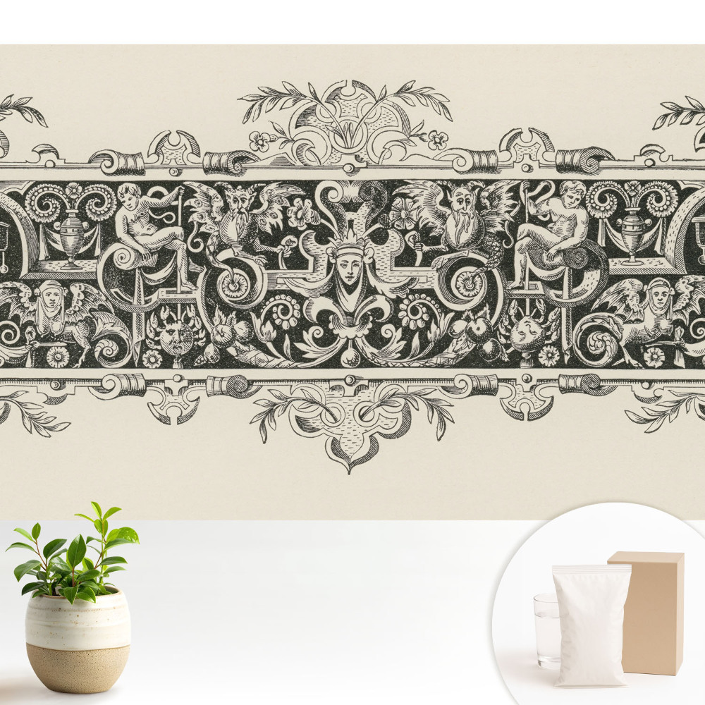 Samolepící tapeta s motivem mytologické symetrie v klasickém elegantním provedení