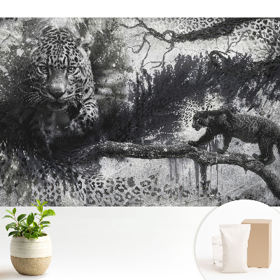 Samolepící tapeta Dynamika rozptylu uměleckých leopardů