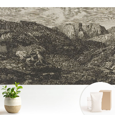 Tapeta na zeď s motivem klasického jezdce v horské krajině