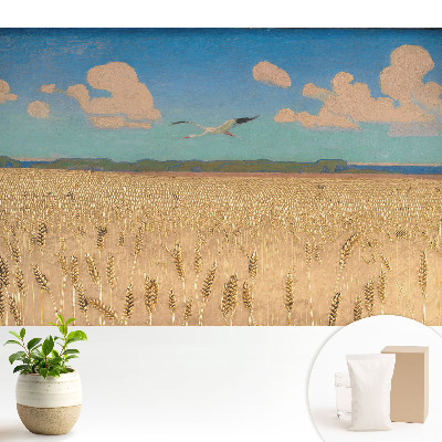 Samolepící tapeta Pšeničné pole pod oblohou