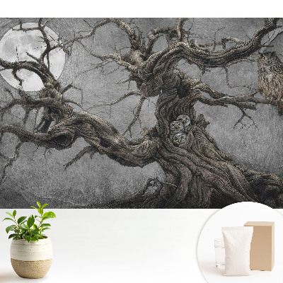 Tapeta Kouzelná noční scenérie se sovami