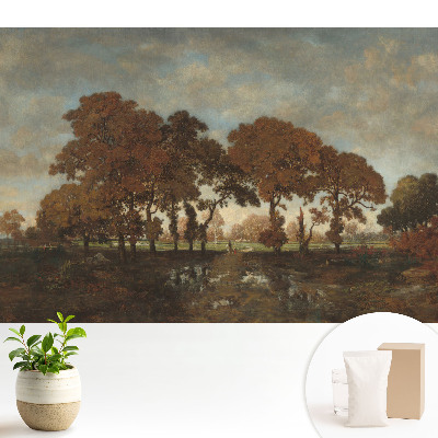 Tapeta na zeď Podzimní stromy v rustikální krajině