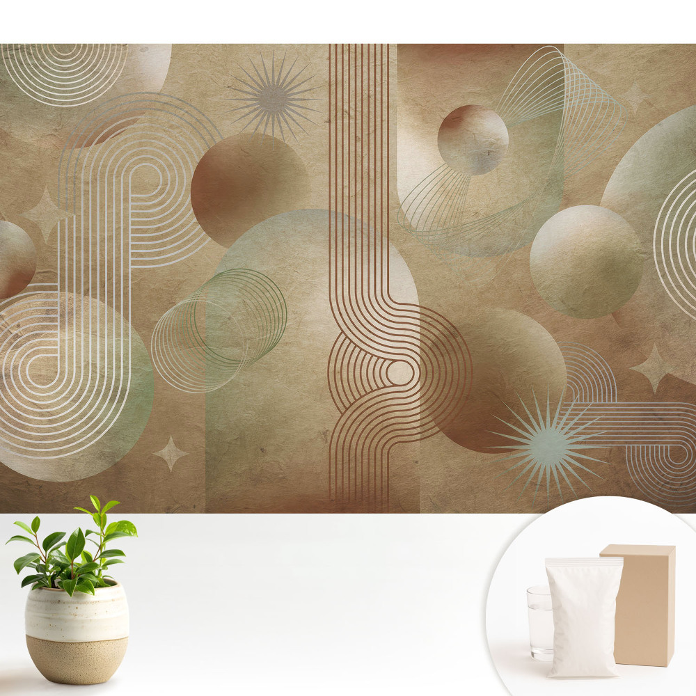 Tapeta s abstraktním retro geometrickým motivem