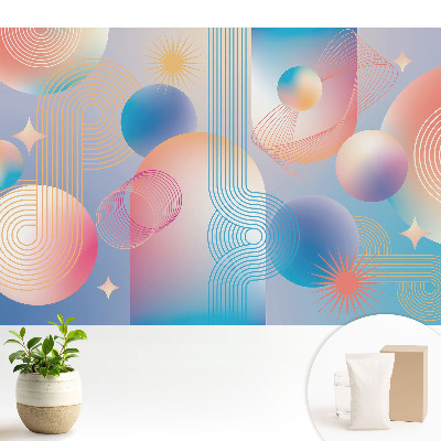 Samolepící tapeta Abstraktní geometrické vzory plné barev