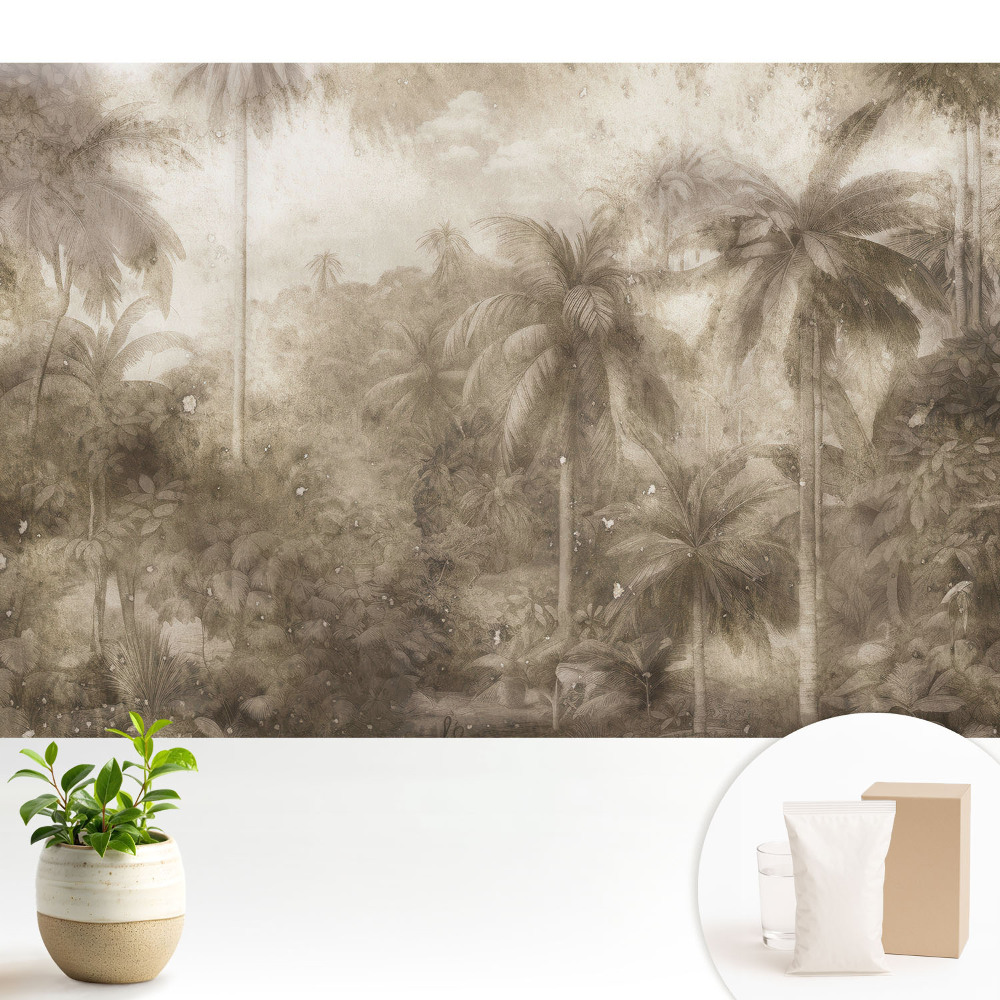 Tapeta Vintage s motivem tropické džungle