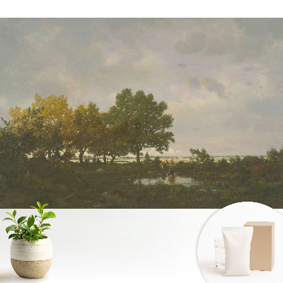 Tapeta do obyvaku Malebný les s jezdcem