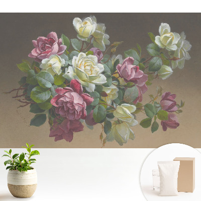 Tapeta na zeď Romantická kompozice květin a listů