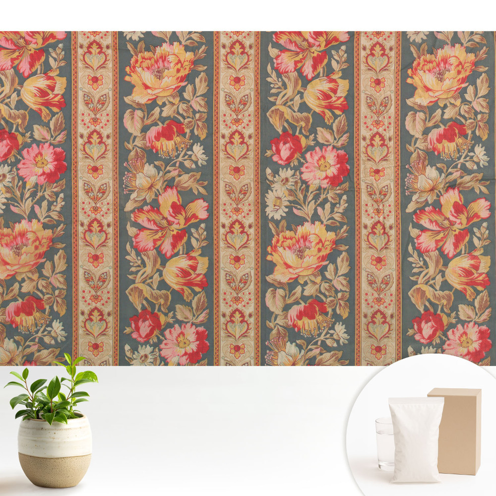 Samolepící tapeta s motivem květin a listů v klasickém stylu