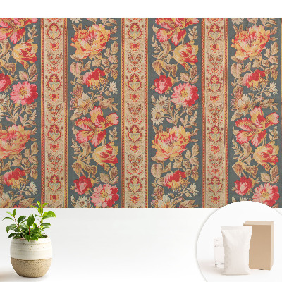 Samolepící tapeta s motivem květin a listů v klasickém stylu