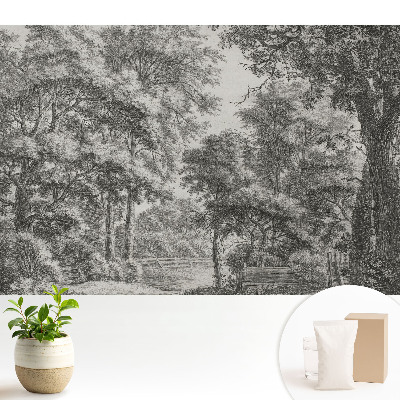 Tapeta Klasická lesní krajina harmonie a míru