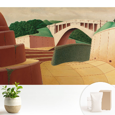 Tapeta Most a architektura se zelenými prvky