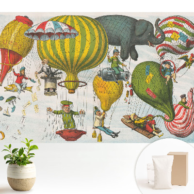 Tapeta do obyvaku Barevné balónky plné dobrodružství