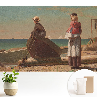 Tapeta na zeď Postavy na pláži s výhledem na moře