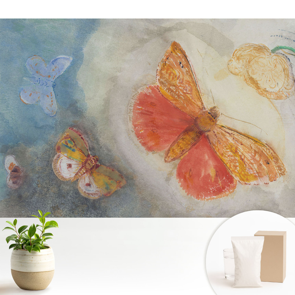 Samolepící tapeta Barevný motýlí ráj