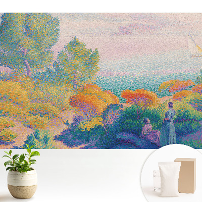 Tapeta na zeď Impresionistická přímořská scéna v bledých barvách