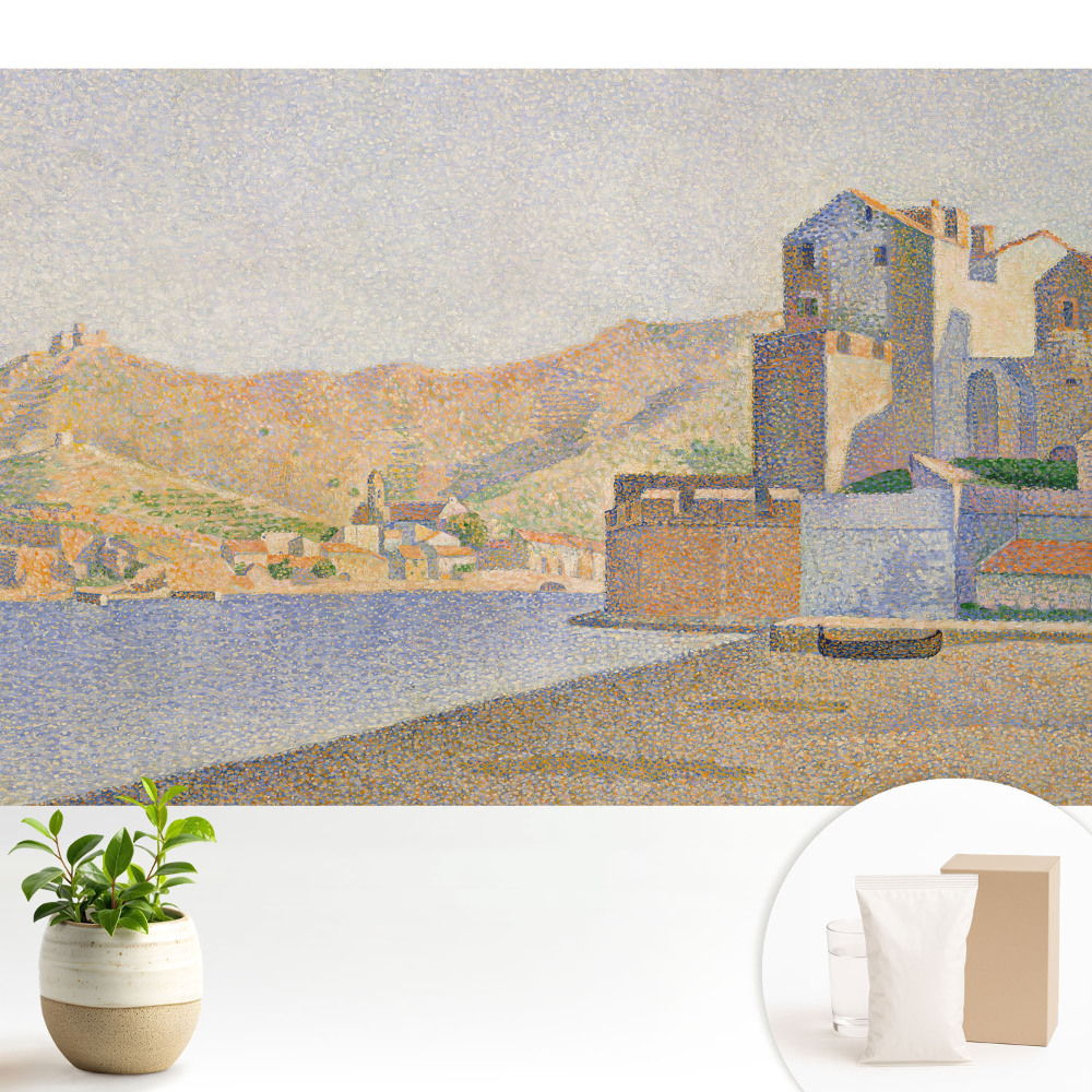 Samolepící tapeta s motivem letní krajiny s puntíkovaným vzorem