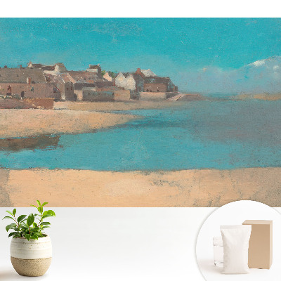 Tapeta na zeď Přímořská vesnice v retro stylu