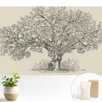 Tapeta do obyvaku Stylizovaný strom příroda klasická harmonie