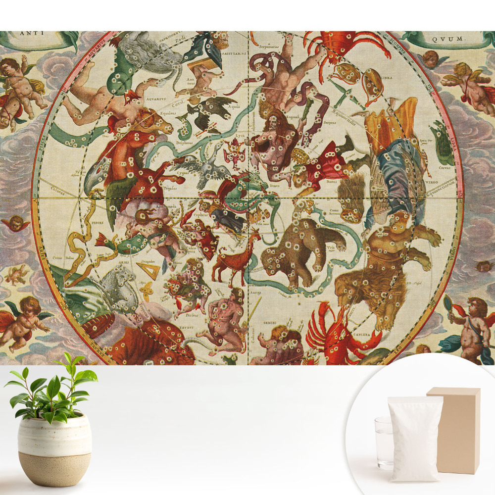 Tapeta na zeď s klasickým kosmogramem a mytologickými postavami