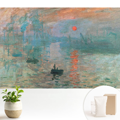 Tapeta s impresionistickým motivem přístavu při západu slunce