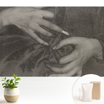 Samolepící tapeta Harmonické ruce na materiálu