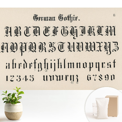 Tapeta s motivem gotické abecedy v elegantním dekorativním provedení