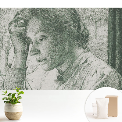 Tapeta s portrétem ženy v zamyšlení