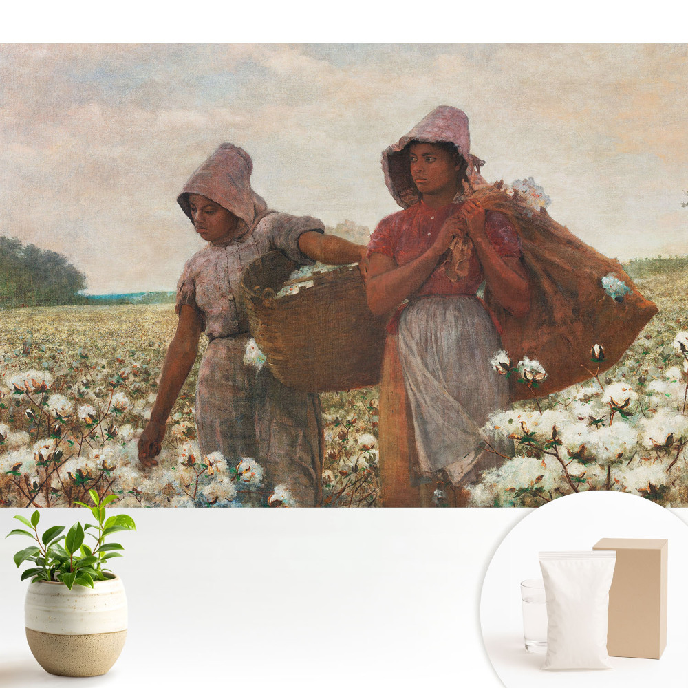 Tapeta do obývacího pokoje ve rustikálním bavlněném provedení