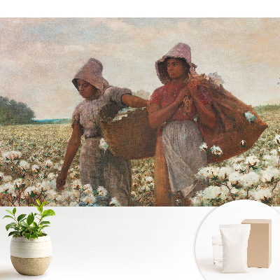 Tapeta do obyvaku Rustikální bavlníkové pole