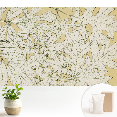 Tapeta Botanická kresba listů stromů