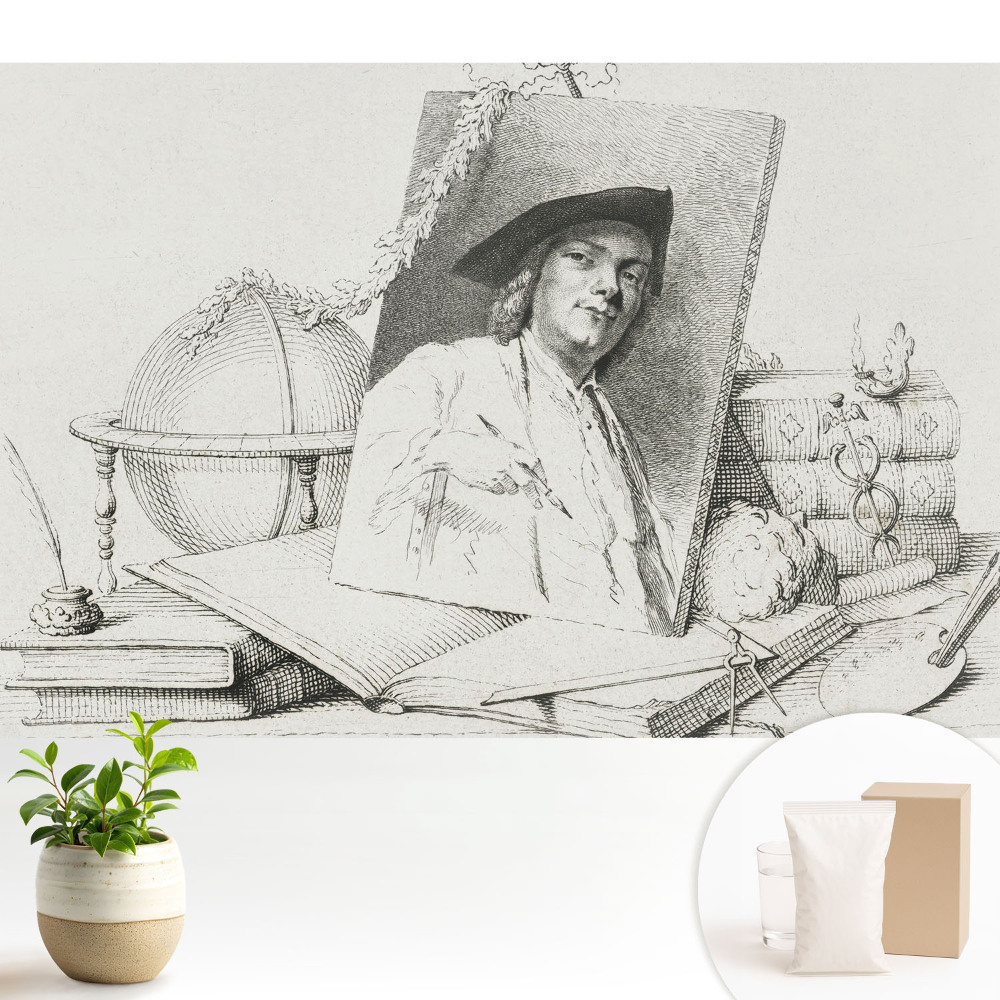 Tapeta na zeď s klasickou portrétní ilustrací