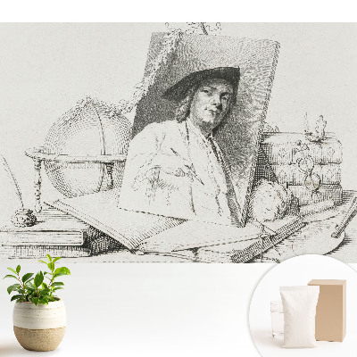 Tapeta na zeď s klasickou portrétní ilustrací