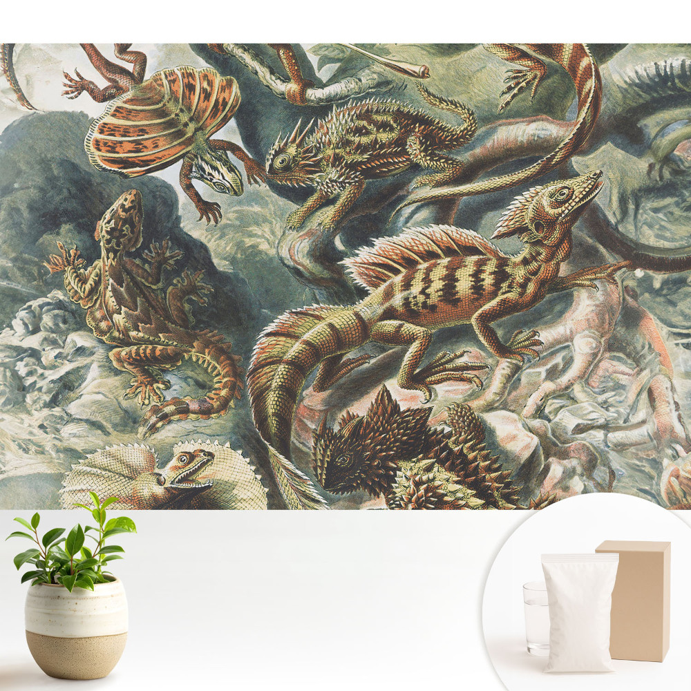 Tapeta Báječná vzorovaná příroda s ještěrkami