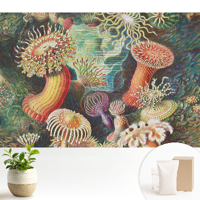 Tapeta s podvodními tvary a zářivými barvami