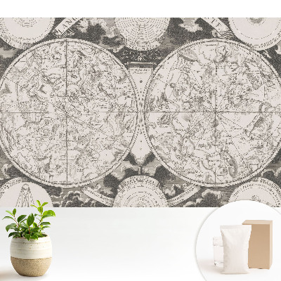 Tapeta do obyvaku Historická souhvězdí retro kartografie