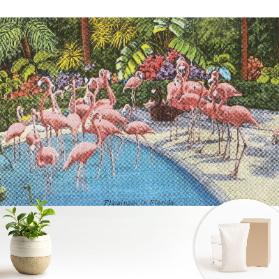 Tapeta Plameňáci u bazénu