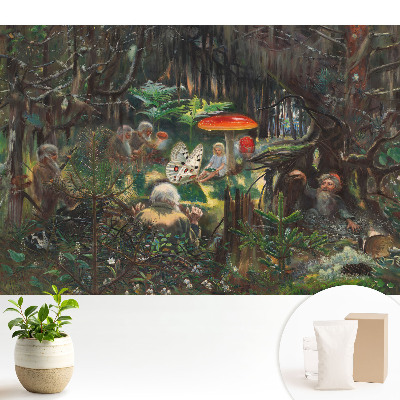 Samolepící tapeta Lesní scenérie v magickém stylu