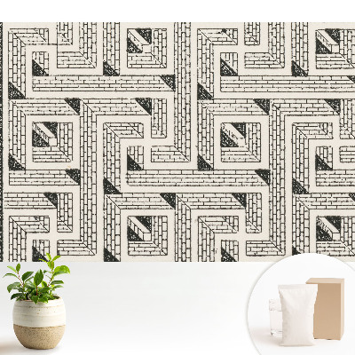 Tapeta na zeď Geometrické složení cihel v bludišti