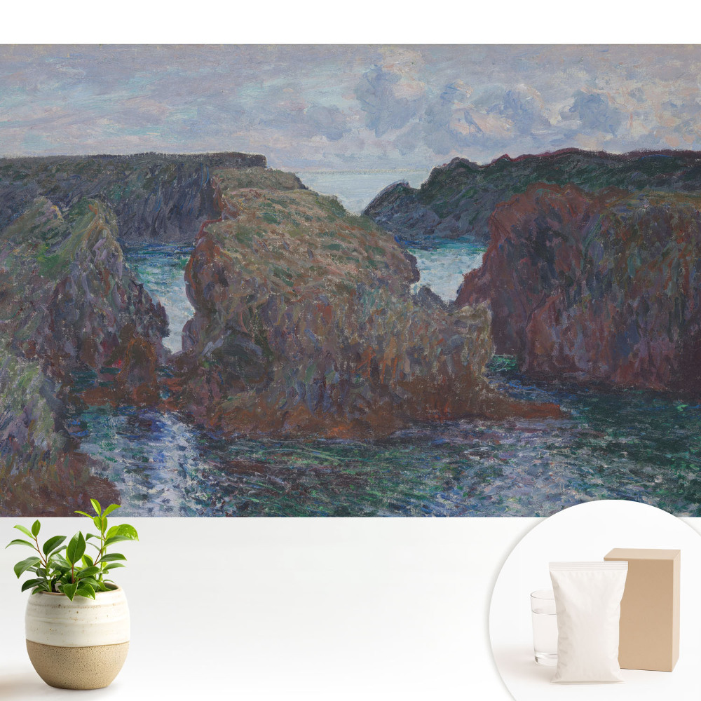 Tapeta na zeď s motivem malebného skalnatého pobřeží v impresionistickém stylu