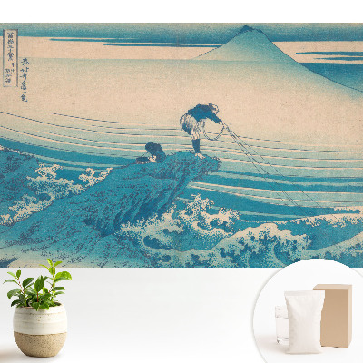 Samolepící tapeta s motivem rybářů a hor v pozadí