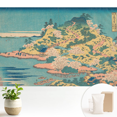 Tapeta do obývacího pokoje ve stylu klasické ostrovní krajiny